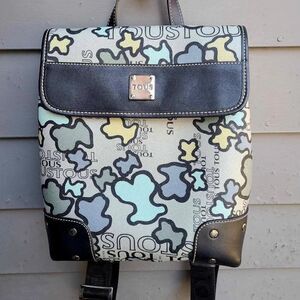 Tous Leather Kaos Icon Backpack Blue Grey Black Like New